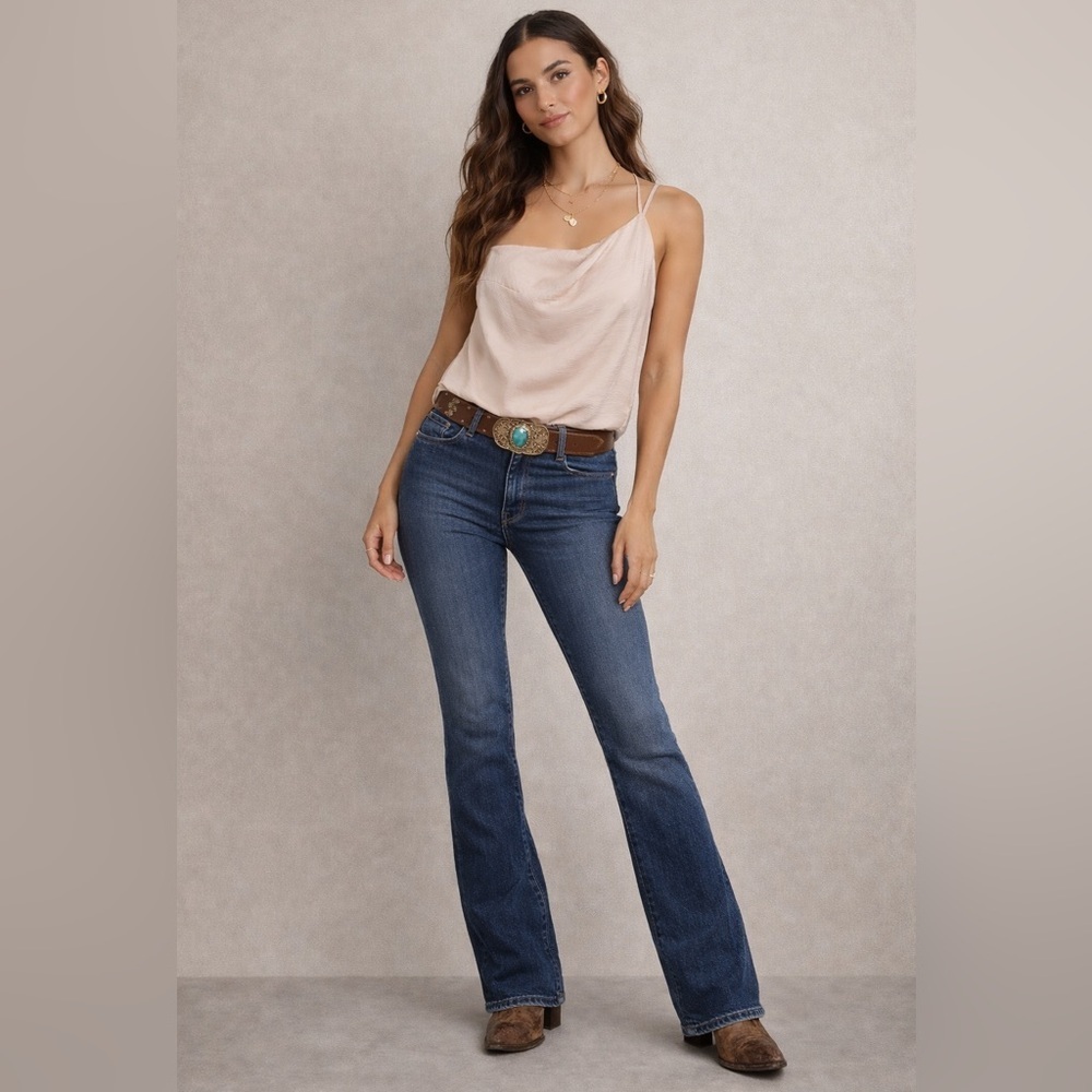 A New Day|Asymmetrical One Shoulder Double strap Silky Women's Top|Medium|EUC